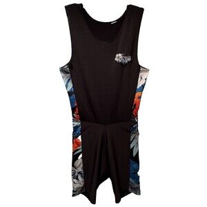 JL Racing Crew Uni Rowing Unisuit Hawaiian Singlet MENS M Black MicroPolyester